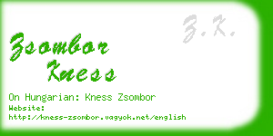 zsombor kness business card